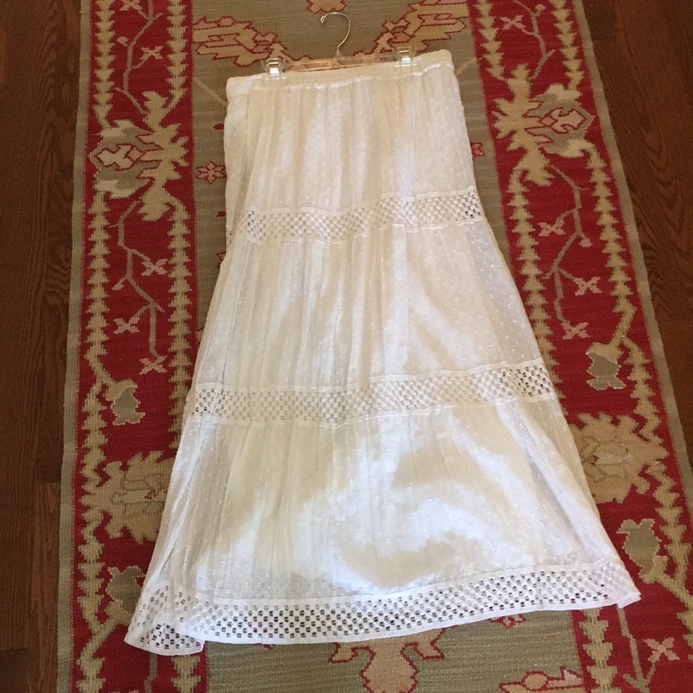 White Boho Summer Skirt